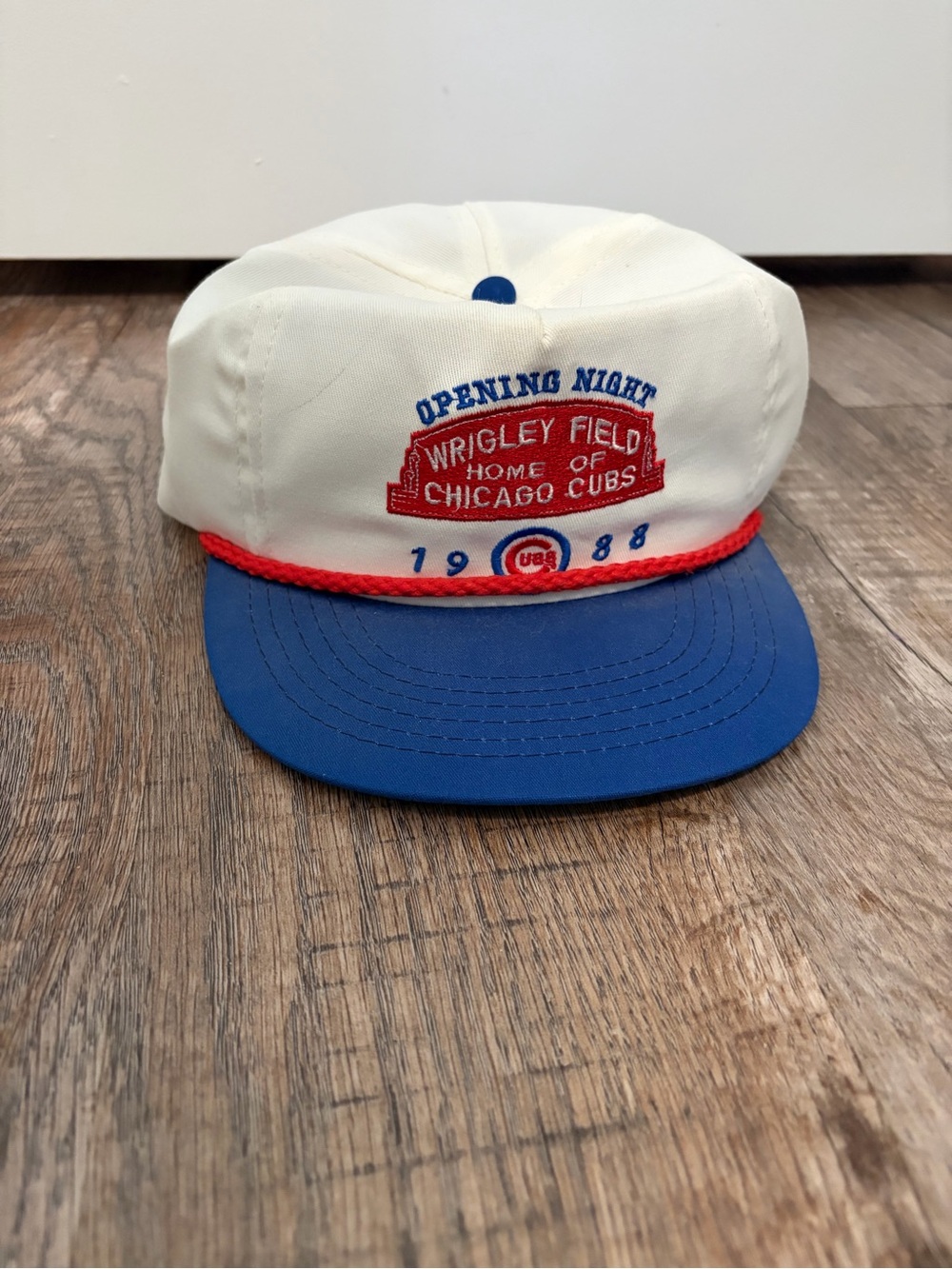 MLB Adult White, Blue & Red Wrigley Field Opening Night Cap